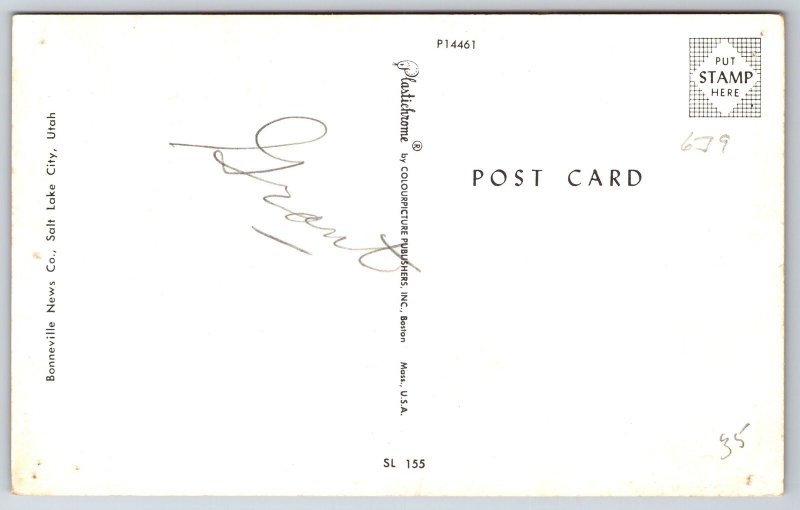 State Maps~Greetings From Utah~Knolls~Duchesne~Monroe~Garrison~Vintage Postcard