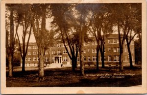 Real Photo Postcard Richardson Hall Hardin College For Girls in Mexico, Missouri