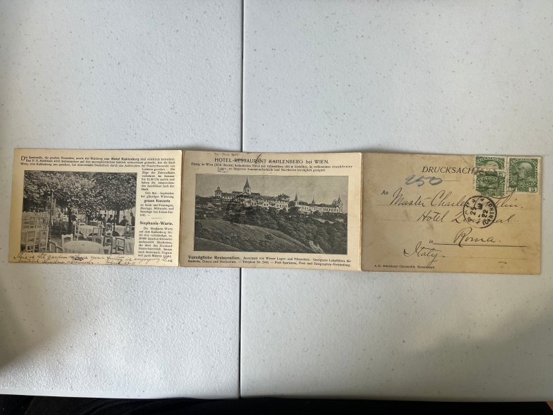 1922 Panorama Of Vienna Austria From Hotel Kahlenberg Fold-Out Postcard