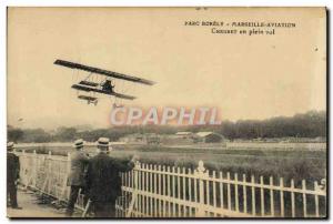 Old Postcard Jet Aviation Park Borely Marseille Aviation Cheuret in flight