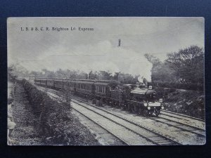 Railway Locomotive L.B.& S.C.R. BRIGHTON Ld EXPRESS c1905 Postcard