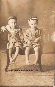 EARLY 1900'S TWINS RPPC REAL PHOTO POSTCARD