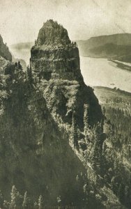 Vintage Postcard St. Peter's Dome Volcanic Rock Columbia River Portland Oregon