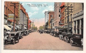 J54/ Greensboro North Carolina Postcard c1915 Elm Street Stores Autos 52