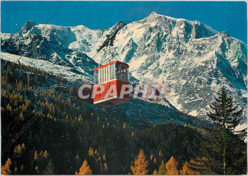 Postcard Modern Fraz Macugnaga Staffa m 1327 The Cable car to Alpe Bil and th...