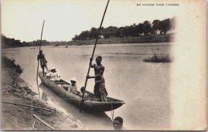 Benin En Voyage Dans L'Ouémé Africa Vintage Postcard C119