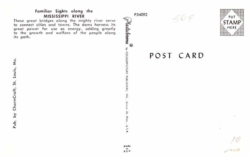 Postcard BRIDGE SCENE St. Louis Missouri MO AP1398