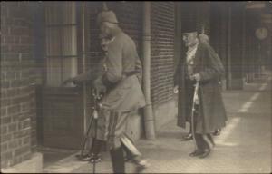 WWI German Officer Hun Helmet & Turkey/Turkish Leader SPA BELGIUM RPPC dcn