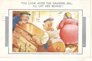 You look after tge drawers... Humorous Bamforth Domic Ser. PC # 355