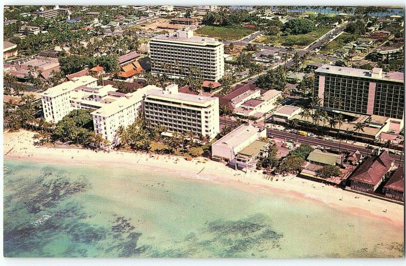 Hawaii Waikiki Beach Hotels Aerial MoanaSurfRider Princess Kaiulani Biltmore