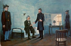 Military Civil War Jefferson Davis and Dr Craven Fort Monroe Virginia Paintin...