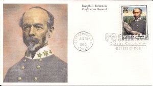 Confederate General Joseph Johnston, FDC Gettysburg Cancel 1995, Civil War