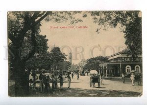 232961 CEYLON COLOMBO Street scene Fort Vintage postcard