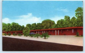 BAY ST. LOUIS, Mississippi MS ~ Roadside TRAVELREST MOTEL c1940s Linen Postcard