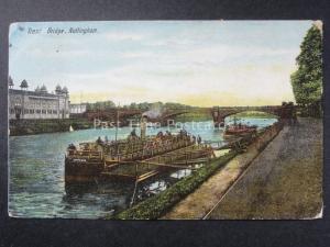 Nottingham TRENT BRIDGE shows EMPRESS Steam Ferry c1907 by R Fleeman BROAD MARSH