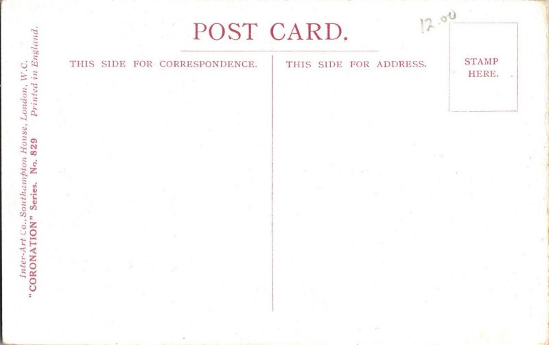 1911 Fred Spurgin Coronation Series Antique Postcard UK King George V KJ1