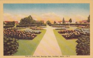 Maine Portland View Of Circle Park Deerings Oaks Dexter Press