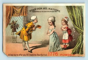 1880s B.T. Babbitt's 1776 Powder Soap Colonial Style Men & Women Lot Of 3 #5 B