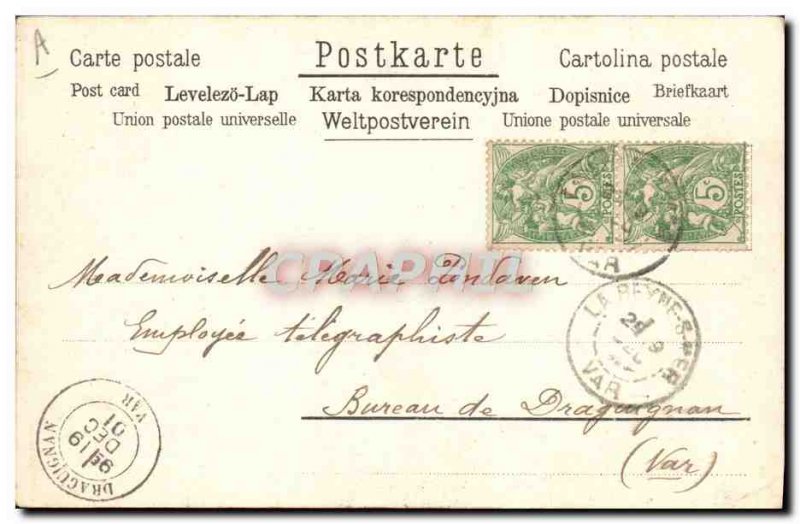 Old Postcard Butterfly Child