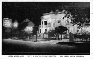 New Bern North Carolina Hotel Queen Anne Street View Antique Postcard K46910