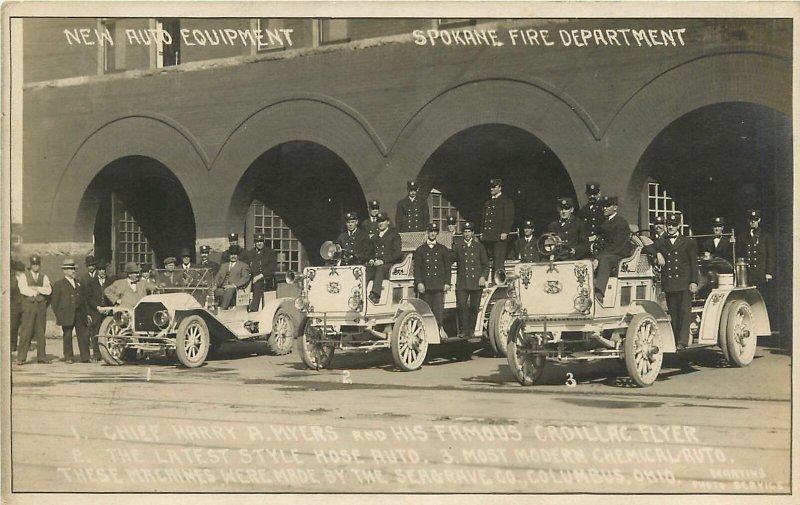 Spokane - WA - Auto Fire Equipment - Seagrave - Myers Cadillac