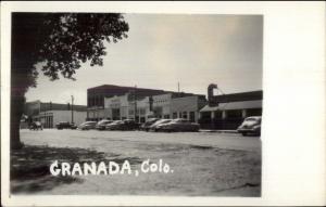 Granada CO Street Scene & Cars c1940s Real Photo Postcard