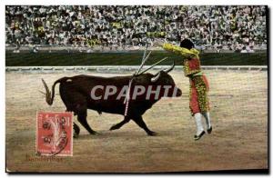 Old Postcard Bullfight Bullfight Banderillas