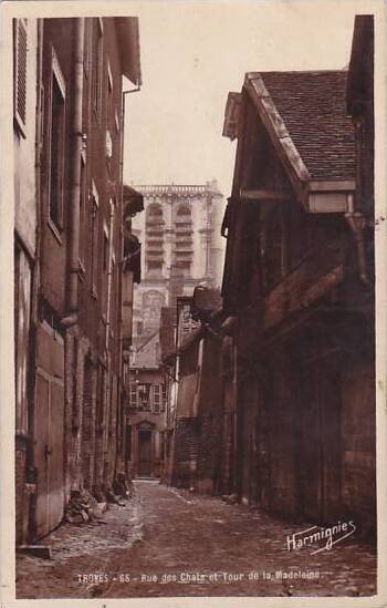 France Troyes Rue des Chats et Tour de la Madeleine 1941 Photo