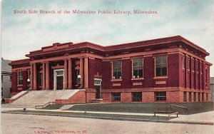 Milwaukee Public Library South Side Branch Milwaukee WI USA Postcard