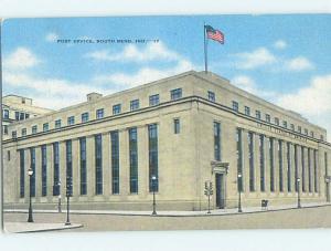 Linen POST OFFICE SCENE South Bend Indiana IN hs1515