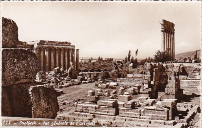 Lebanon Baalbek General View Of Acropolis Photo