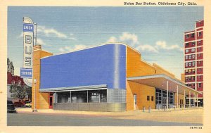 Union Bus Station Oklahoma City, Oklahoma USA View Postcard Backing 