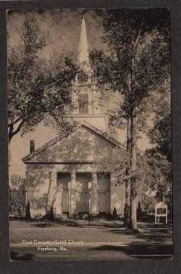 ME First Congregational Church FRYEBURG MAINE Postcard