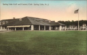 Spring Lake New Jersey NJ Golf & Country Club Hand Colored Postcard