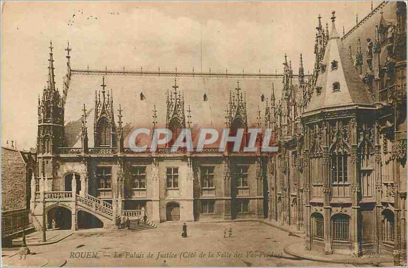 Old Postcard Rouen Courthouse (Approval of the Hall of Lost Steps)