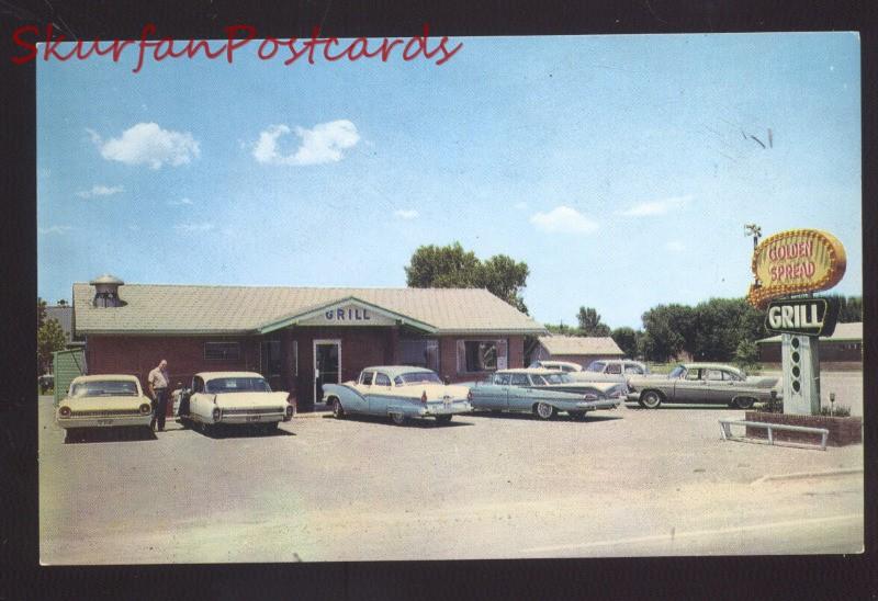 GROOM TEXAS ROUTE 66 1962 CADILLAC CARS RESTAURANT ADVERTISING POSTCARD