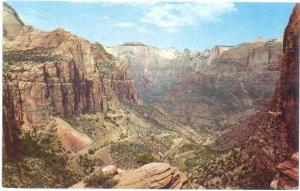 View Down Pine Creek Canyon Zion National Park Utah UT