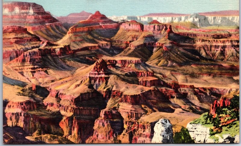 VINTAGE POSTCARD VIEW OF THE GRAND CANYON FROM MORAN POINT