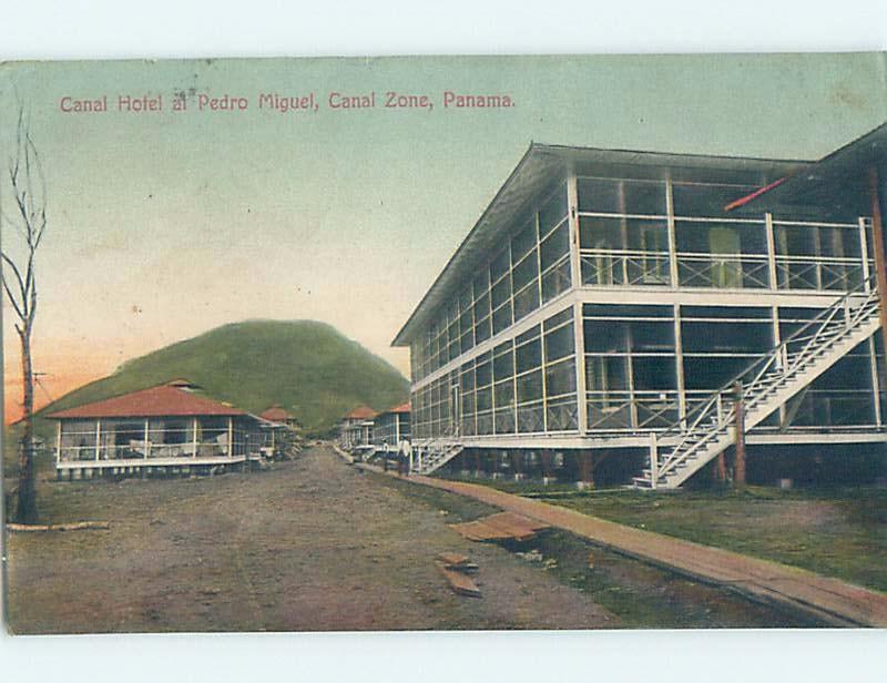 1912 postcard CANAL HOTEL AT PEDRO MIGUEL Panama City Panama F6703