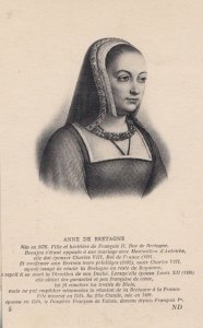 Anne De Bretagne French Old Postcard