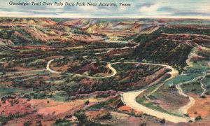 Amarillo TX-Texas, Goodnight Hiking Trail Over Palo Duro Park Vintage Postcard