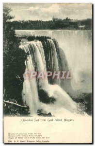 Postcard Old Horseshoe Fall From Goat Island Niagara Falls