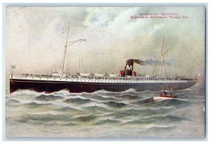 1917 Steamship Manitou Northern Michigan Trans. Co. Chicago IL Posted Postcard