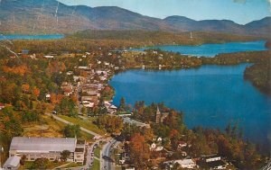 United States Mirror Lake Aerial view Lake Placid New York 1960