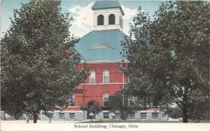 J37/ Chicago Ohio Postcard c1910 School Building  141