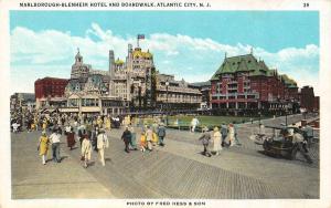 ATLANTIC CITY, NJ New Jersey  MARLBOROUGH-BLENHEIM HOTEL & BOARDWALK   c1920's