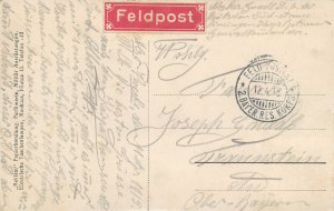 Greetings from the Carpathians Feldpost label ww1 Ukraine Mukachevo 1915