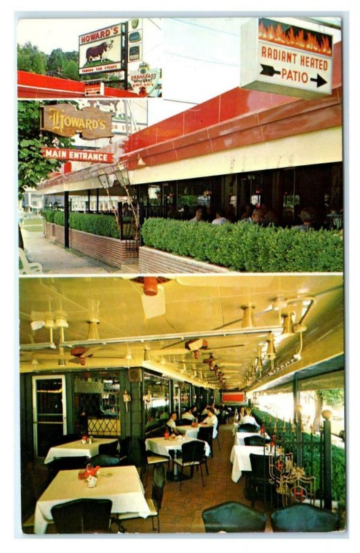 GATLINBURG, TN ~ Roadside HOWARD'S RESTAURANT 1964 Sevier County Postcard 