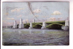 New West Boston Bridge, Massachusetts, Used 1909 Flag Cancel