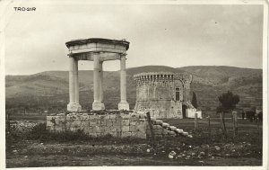 croatia, TROGIR, Marmontov Glorijet, Saint Mark's Tower (1929) RPPC Postcard